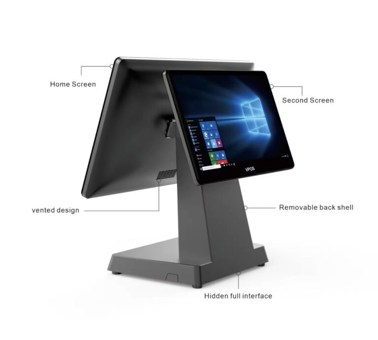 Dual Display All-in-One Touch POS System – i5 6th Gen, 8GB RAM, 256GB SSD, 15.6” + 11.6” Display